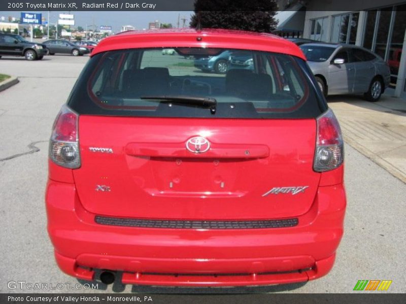 Radiant Red / Dark Gray 2005 Toyota Matrix XR