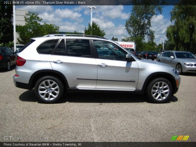 Titanium Silver Metallic / Black 2011 BMW X5 xDrive 35i