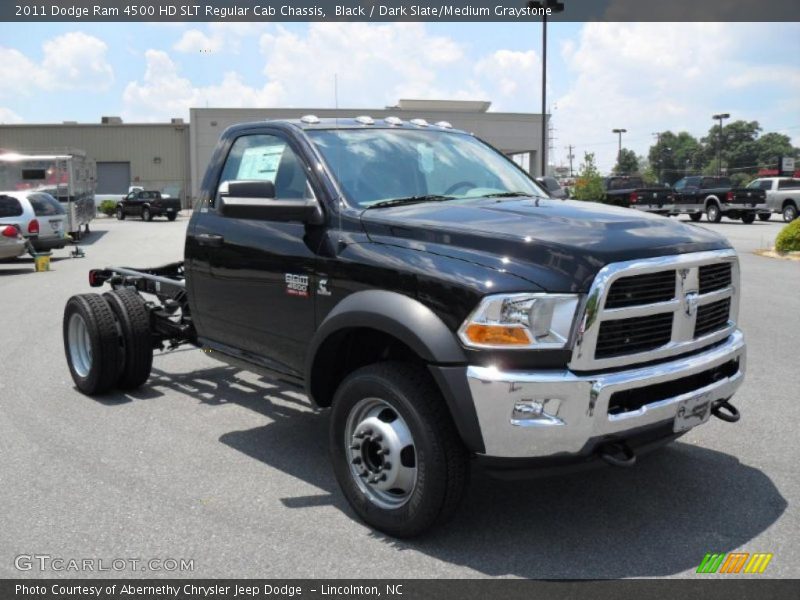 Black / Dark Slate/Medium Graystone 2011 Dodge Ram 4500 HD SLT Regular Cab Chassis
