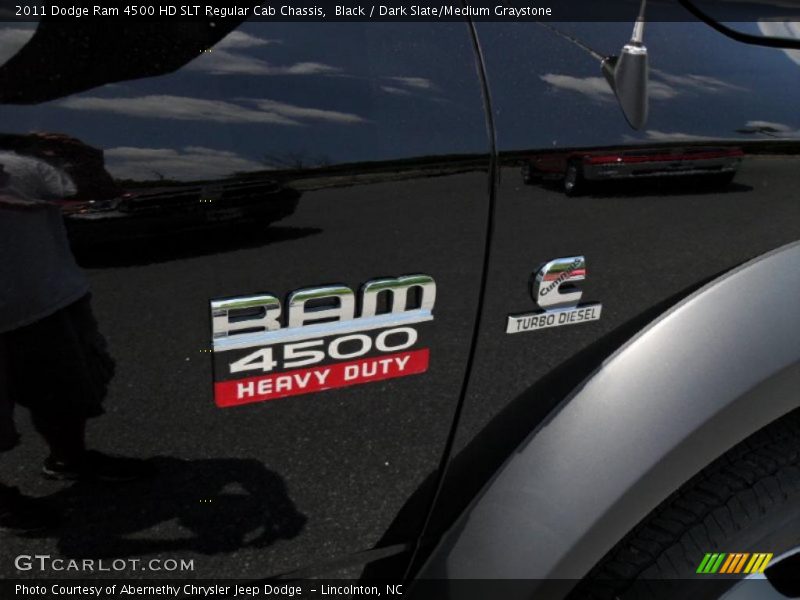 Black / Dark Slate/Medium Graystone 2011 Dodge Ram 4500 HD SLT Regular Cab Chassis