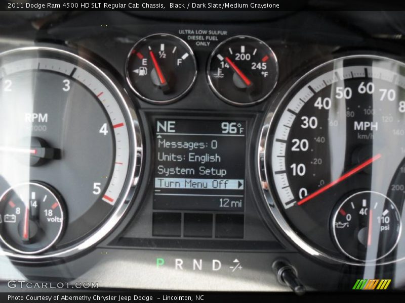 Black / Dark Slate/Medium Graystone 2011 Dodge Ram 4500 HD SLT Regular Cab Chassis