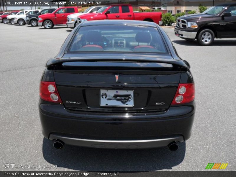 Phantom Black Metallic / Red 2005 Pontiac GTO Coupe