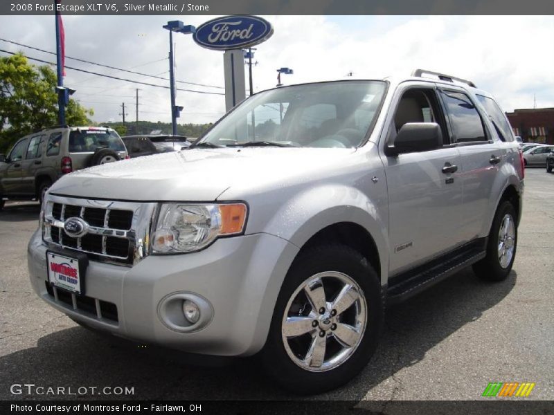 Silver Metallic / Stone 2008 Ford Escape XLT V6