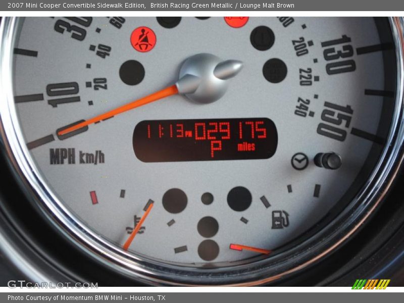 British Racing Green Metallic / Lounge Malt Brown 2007 Mini Cooper Convertible Sidewalk Edition