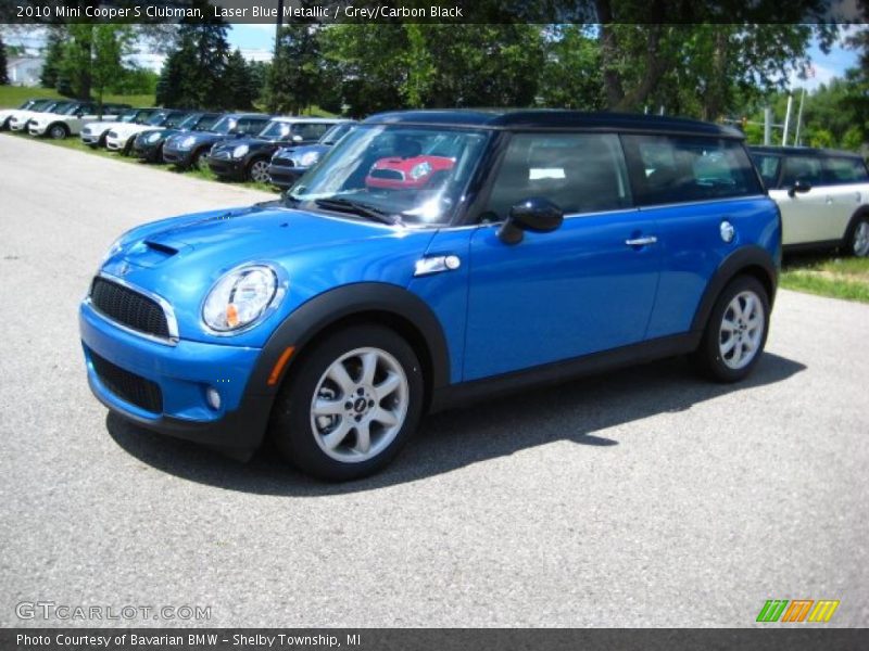 Laser Blue Metallic / Grey/Carbon Black 2010 Mini Cooper S Clubman