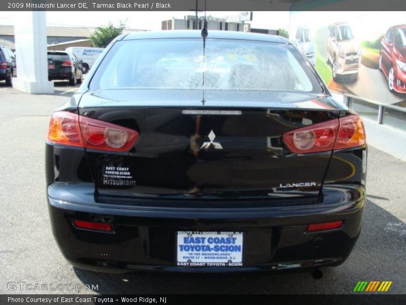 Tarmac Black Pearl / Black 2009 Mitsubishi Lancer DE