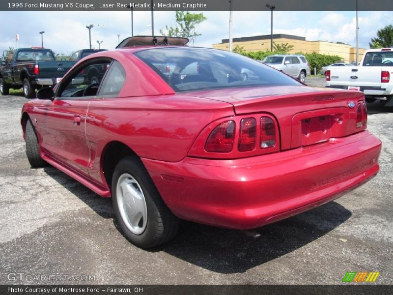 Laser Red Metallic / Medium Graphite 1996 Ford Mustang V6 Coupe