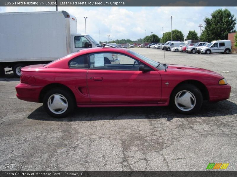 Laser Red Metallic / Medium Graphite 1996 Ford Mustang V6 Coupe
