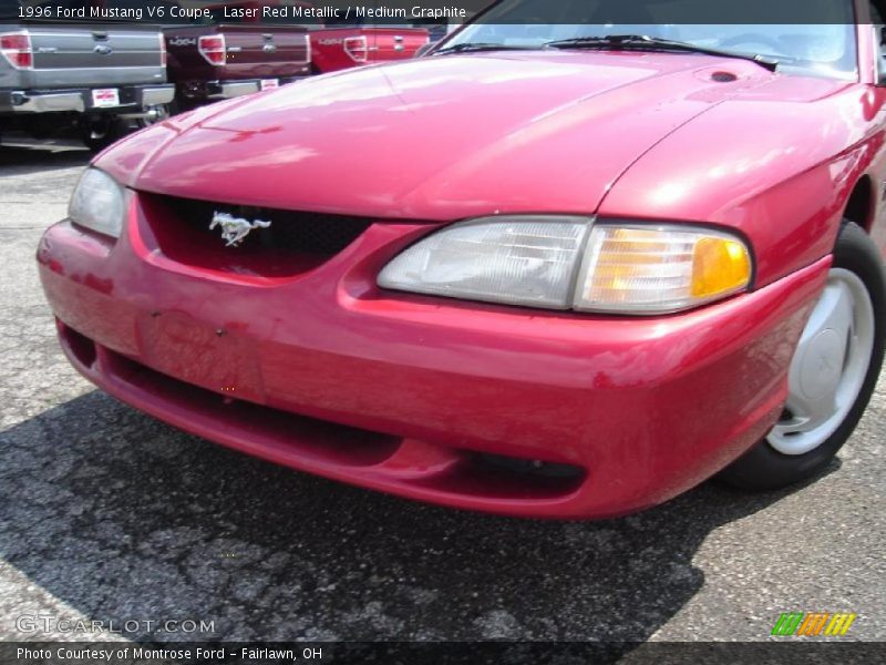 Laser Red Metallic / Medium Graphite 1996 Ford Mustang V6 Coupe