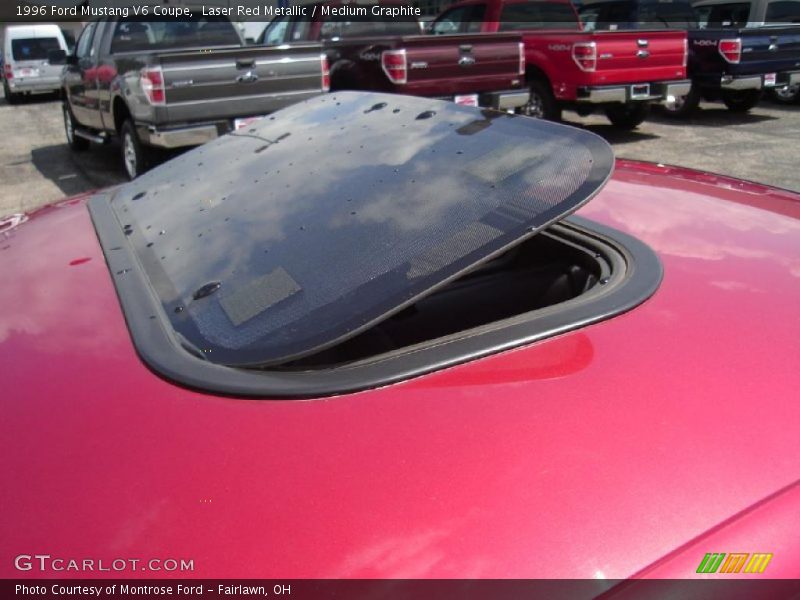 Laser Red Metallic / Medium Graphite 1996 Ford Mustang V6 Coupe