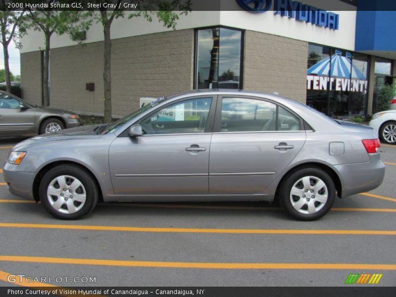 Steel Gray / Gray 2008 Hyundai Sonata GLS