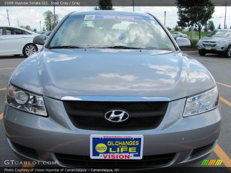 Steel Gray / Gray 2008 Hyundai Sonata GLS