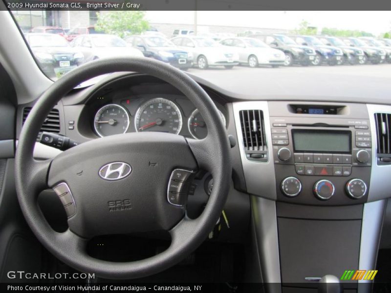 Bright Silver / Gray 2009 Hyundai Sonata GLS