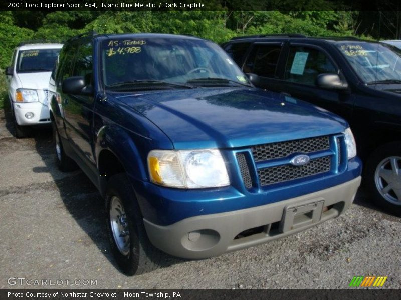 Island Blue Metallic / Dark Graphite 2001 Ford Explorer Sport 4x4