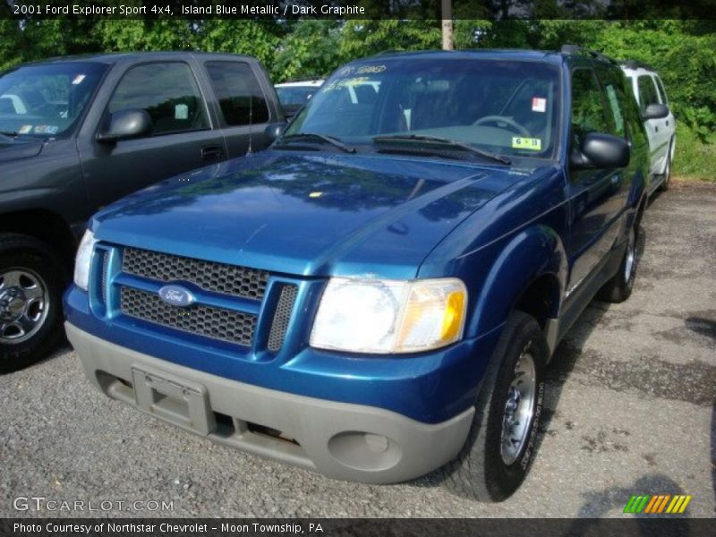 Island Blue Metallic / Dark Graphite 2001 Ford Explorer Sport 4x4