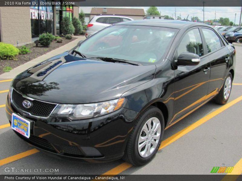 Ebony Black / Stone 2010 Kia Forte EX