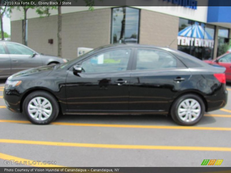 Ebony Black / Stone 2010 Kia Forte EX