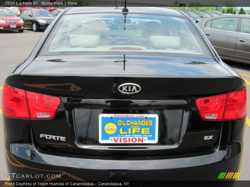 Ebony Black / Stone 2010 Kia Forte EX