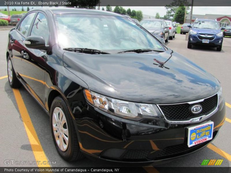Ebony Black / Stone 2010 Kia Forte EX