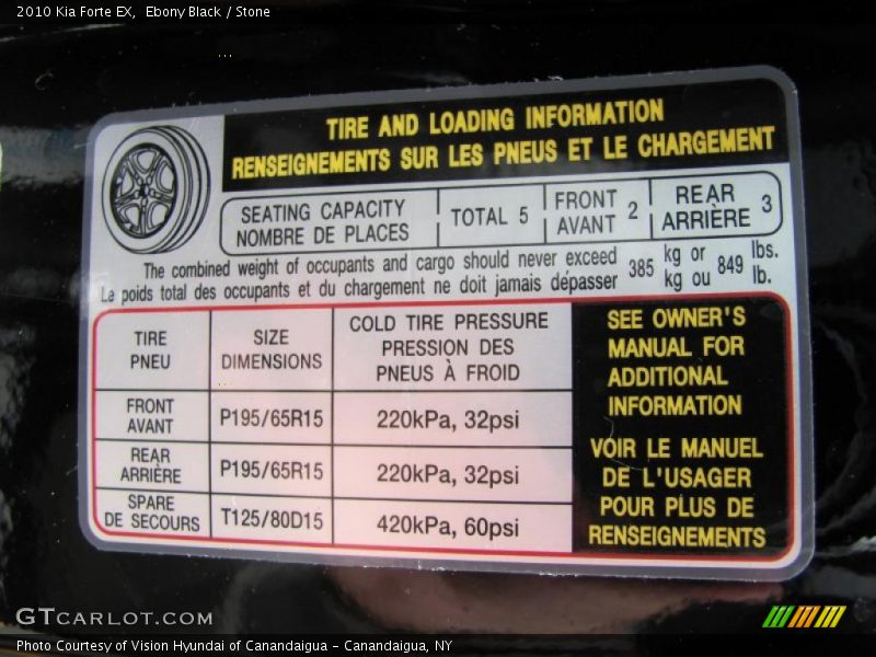 Ebony Black / Stone 2010 Kia Forte EX