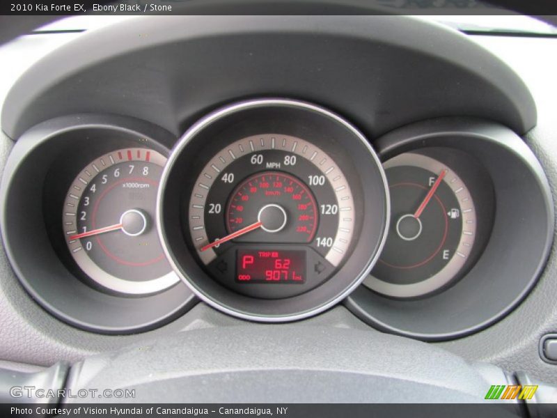 Ebony Black / Stone 2010 Kia Forte EX