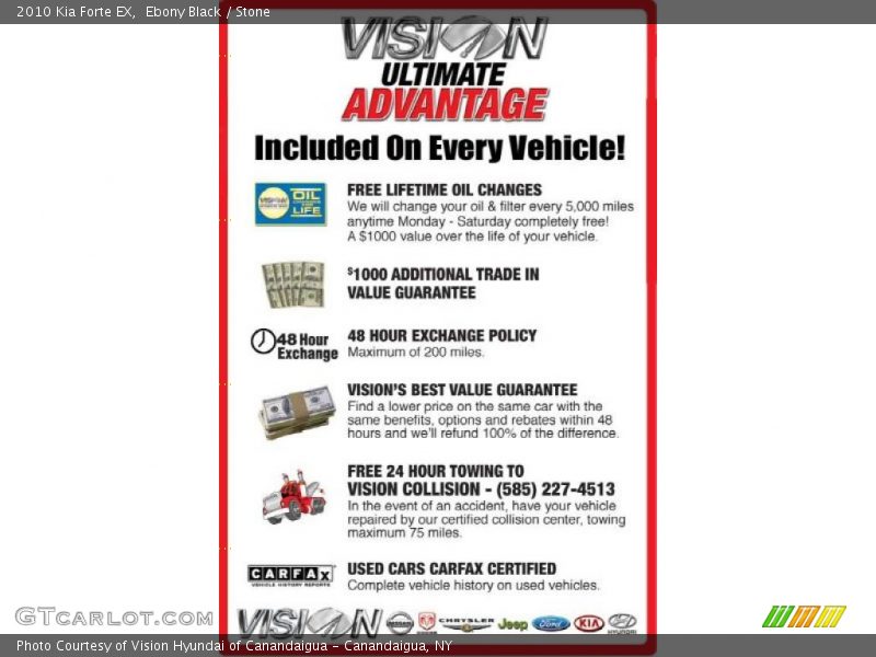 Ebony Black / Stone 2010 Kia Forte EX