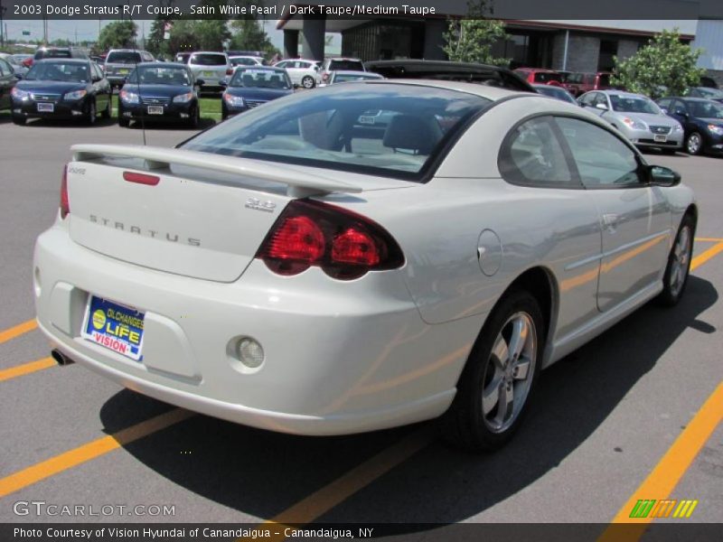 Satin White Pearl / Dark Taupe/Medium Taupe 2003 Dodge Stratus R/T Coupe