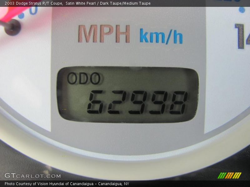 Satin White Pearl / Dark Taupe/Medium Taupe 2003 Dodge Stratus R/T Coupe