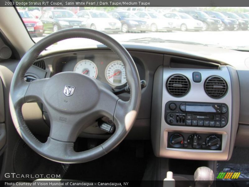 Satin White Pearl / Dark Taupe/Medium Taupe 2003 Dodge Stratus R/T Coupe