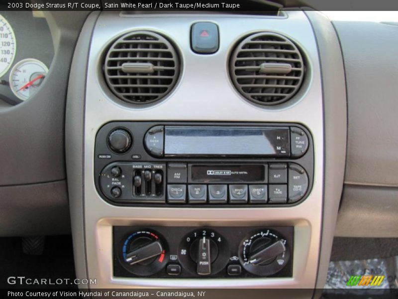 Satin White Pearl / Dark Taupe/Medium Taupe 2003 Dodge Stratus R/T Coupe