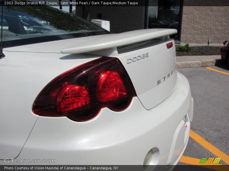 Satin White Pearl / Dark Taupe/Medium Taupe 2003 Dodge Stratus R/T Coupe