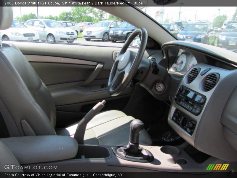 Satin White Pearl / Dark Taupe/Medium Taupe 2003 Dodge Stratus R/T Coupe