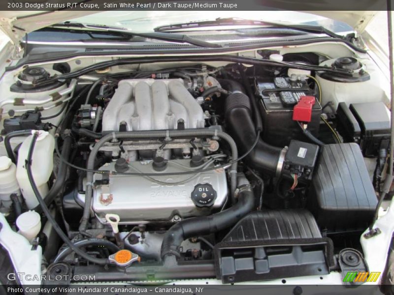 Satin White Pearl / Dark Taupe/Medium Taupe 2003 Dodge Stratus R/T Coupe
