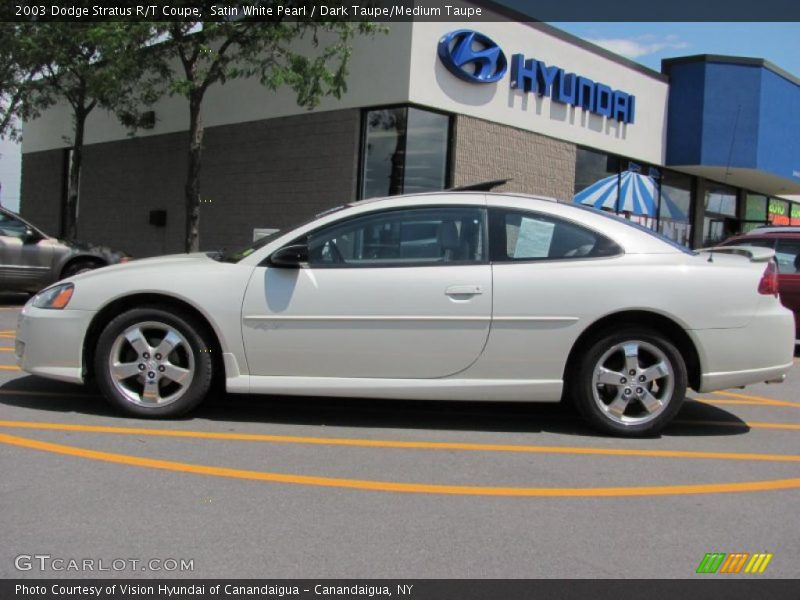 Satin White Pearl / Dark Taupe/Medium Taupe 2003 Dodge Stratus R/T Coupe