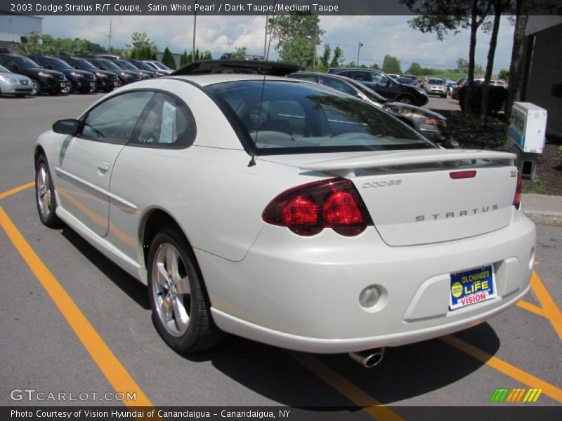 Satin White Pearl / Dark Taupe/Medium Taupe 2003 Dodge Stratus R/T Coupe