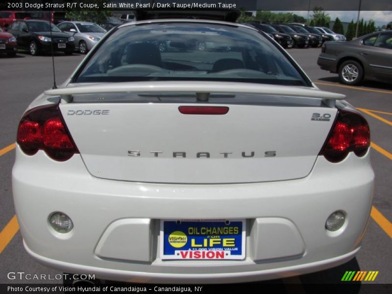 Satin White Pearl / Dark Taupe/Medium Taupe 2003 Dodge Stratus R/T Coupe