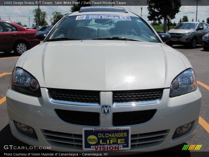 Satin White Pearl / Dark Taupe/Medium Taupe 2003 Dodge Stratus R/T Coupe