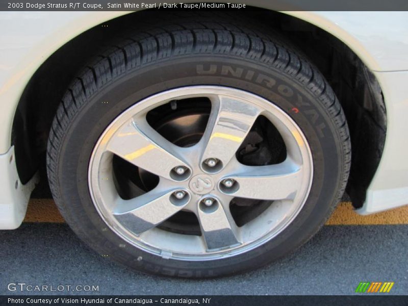 Satin White Pearl / Dark Taupe/Medium Taupe 2003 Dodge Stratus R/T Coupe