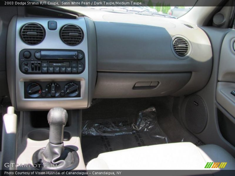 Satin White Pearl / Dark Taupe/Medium Taupe 2003 Dodge Stratus R/T Coupe