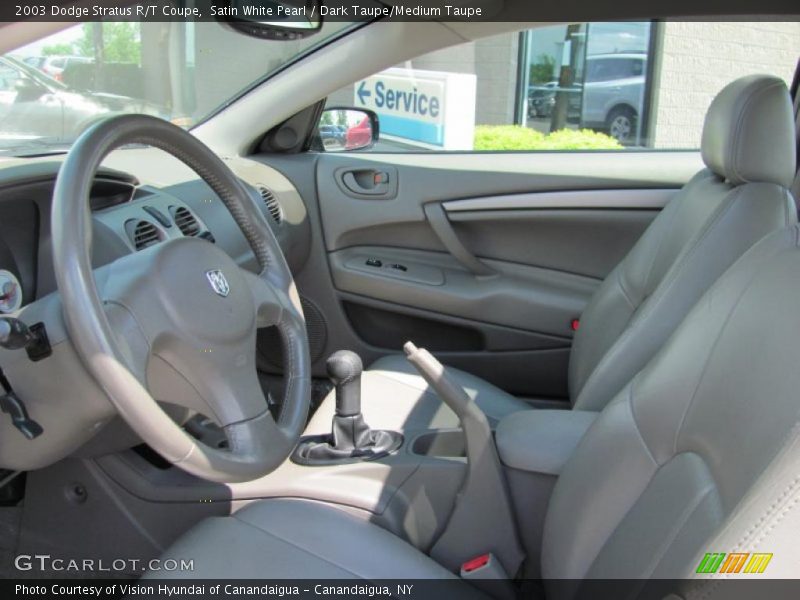 Satin White Pearl / Dark Taupe/Medium Taupe 2003 Dodge Stratus R/T Coupe