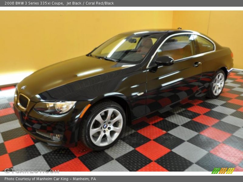 Jet Black / Coral Red/Black 2008 BMW 3 Series 335xi Coupe