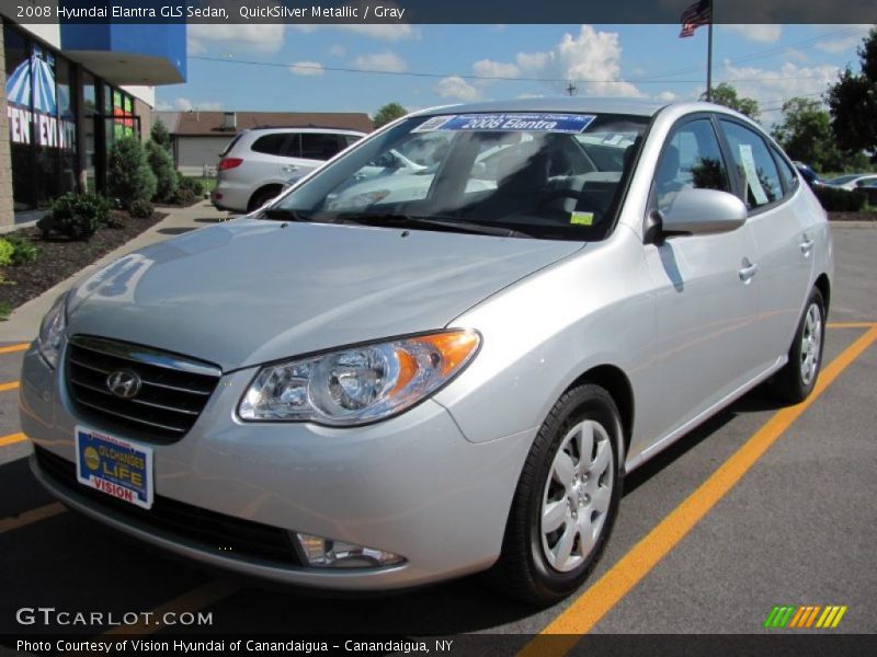 QuickSilver Metallic / Gray 2008 Hyundai Elantra GLS Sedan