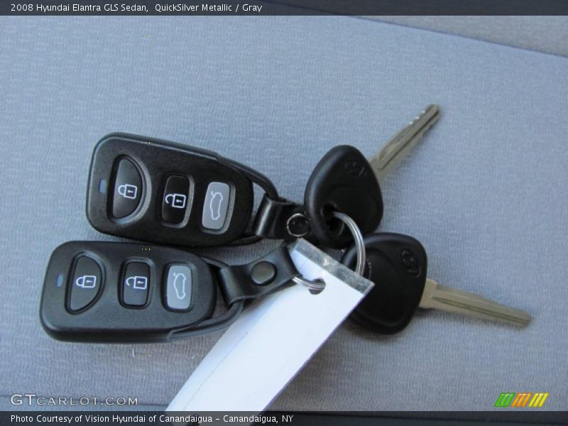 QuickSilver Metallic / Gray 2008 Hyundai Elantra GLS Sedan