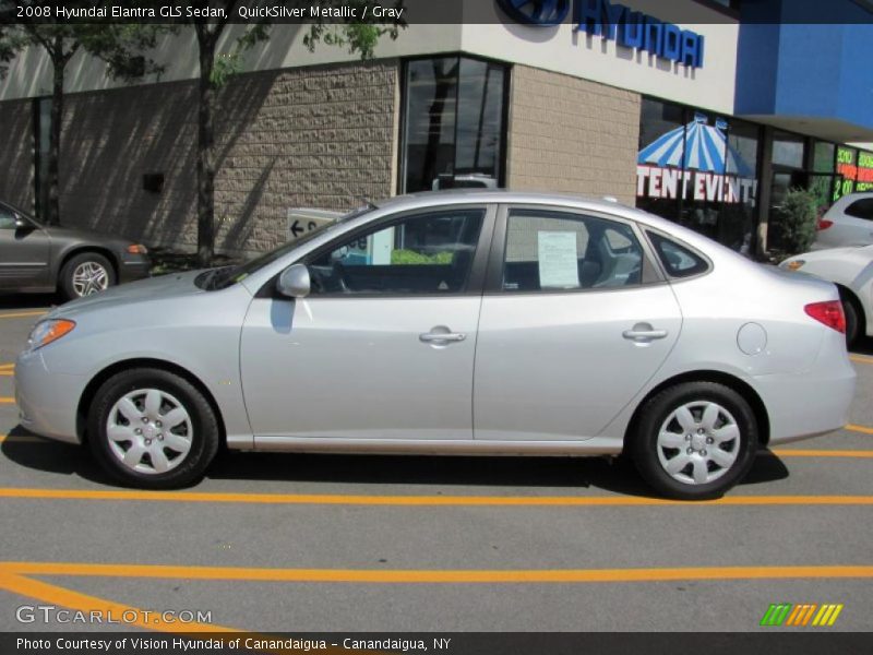 QuickSilver Metallic / Gray 2008 Hyundai Elantra GLS Sedan