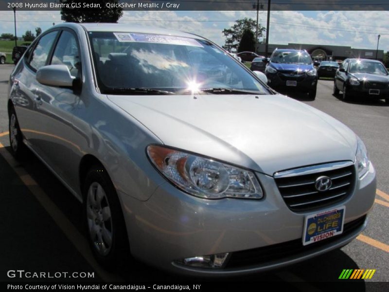QuickSilver Metallic / Gray 2008 Hyundai Elantra GLS Sedan