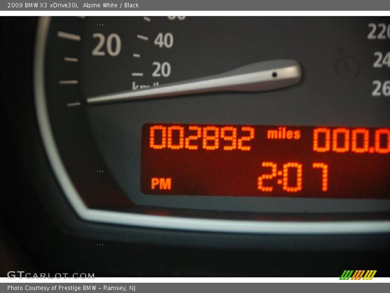 Alpine White / Black 2009 BMW X3 xDrive30i