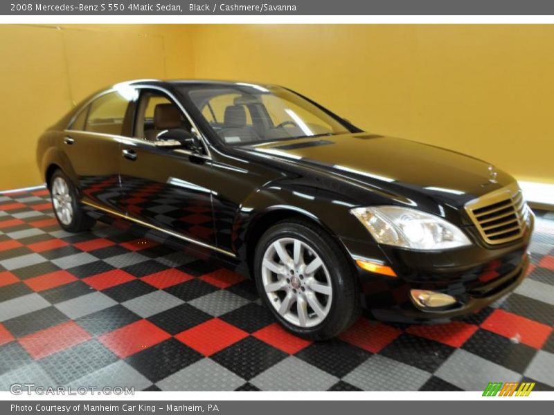 Black / Cashmere/Savanna 2008 Mercedes-Benz S 550 4Matic Sedan