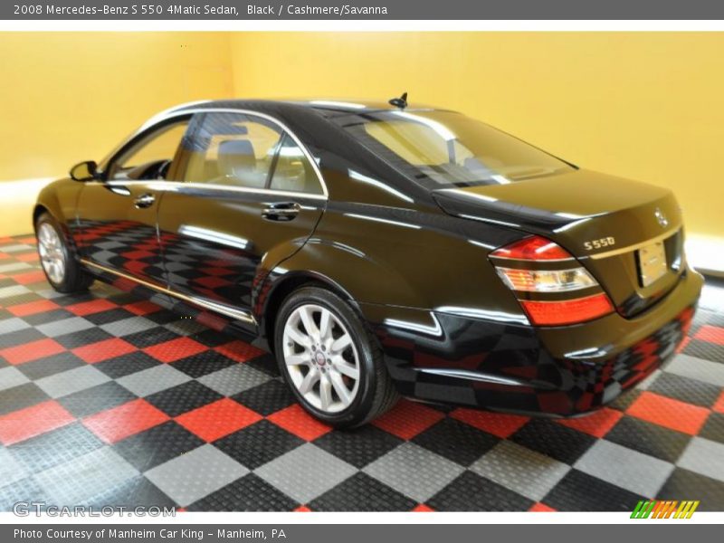 Black / Cashmere/Savanna 2008 Mercedes-Benz S 550 4Matic Sedan