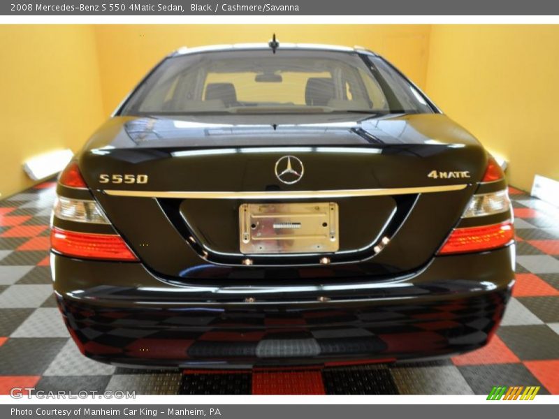 Black / Cashmere/Savanna 2008 Mercedes-Benz S 550 4Matic Sedan