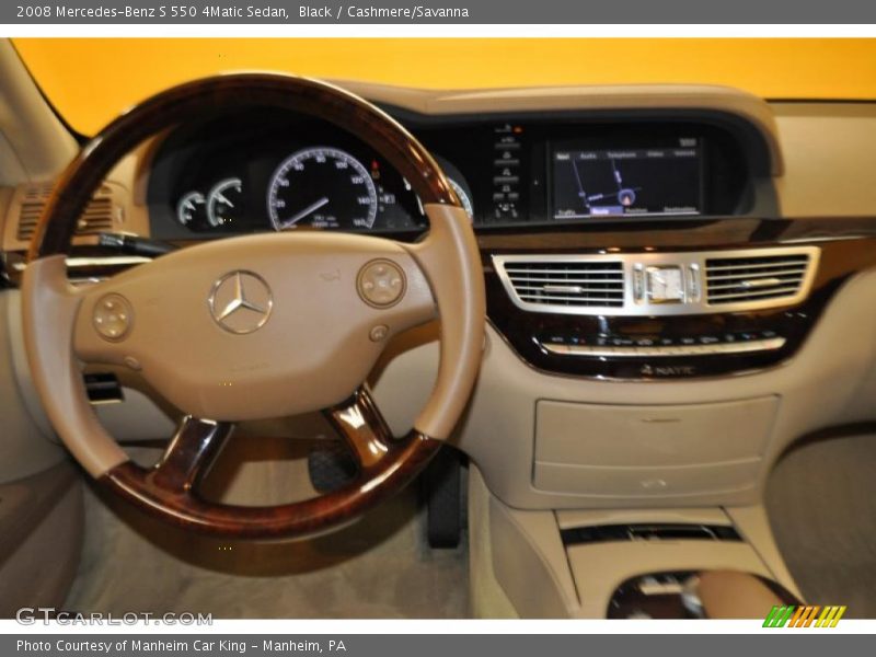 Black / Cashmere/Savanna 2008 Mercedes-Benz S 550 4Matic Sedan